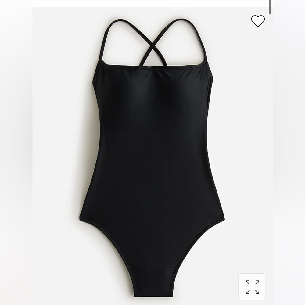 Jcrew strapped square neck one-piece swimsuit